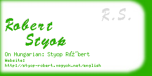 robert styop business card